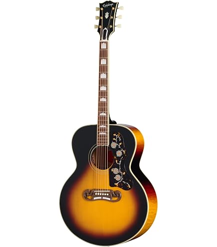 Amazon.com: Epiphone J-200 Studio Jumbo Acoustic Electric, Vintage